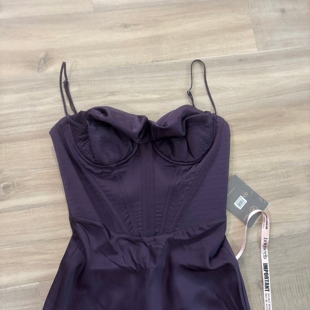 NWT House of CB Charmaine Night Shade Corset Maxi Dress Women Size Medium - Picture 4 of 9
